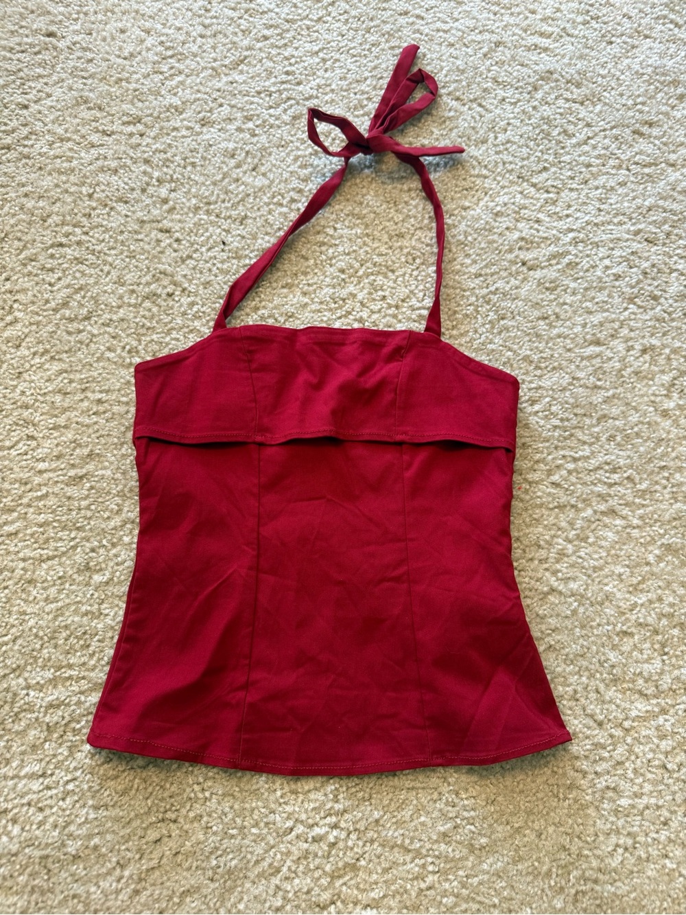 SHEIN Red Halter Camisole Top